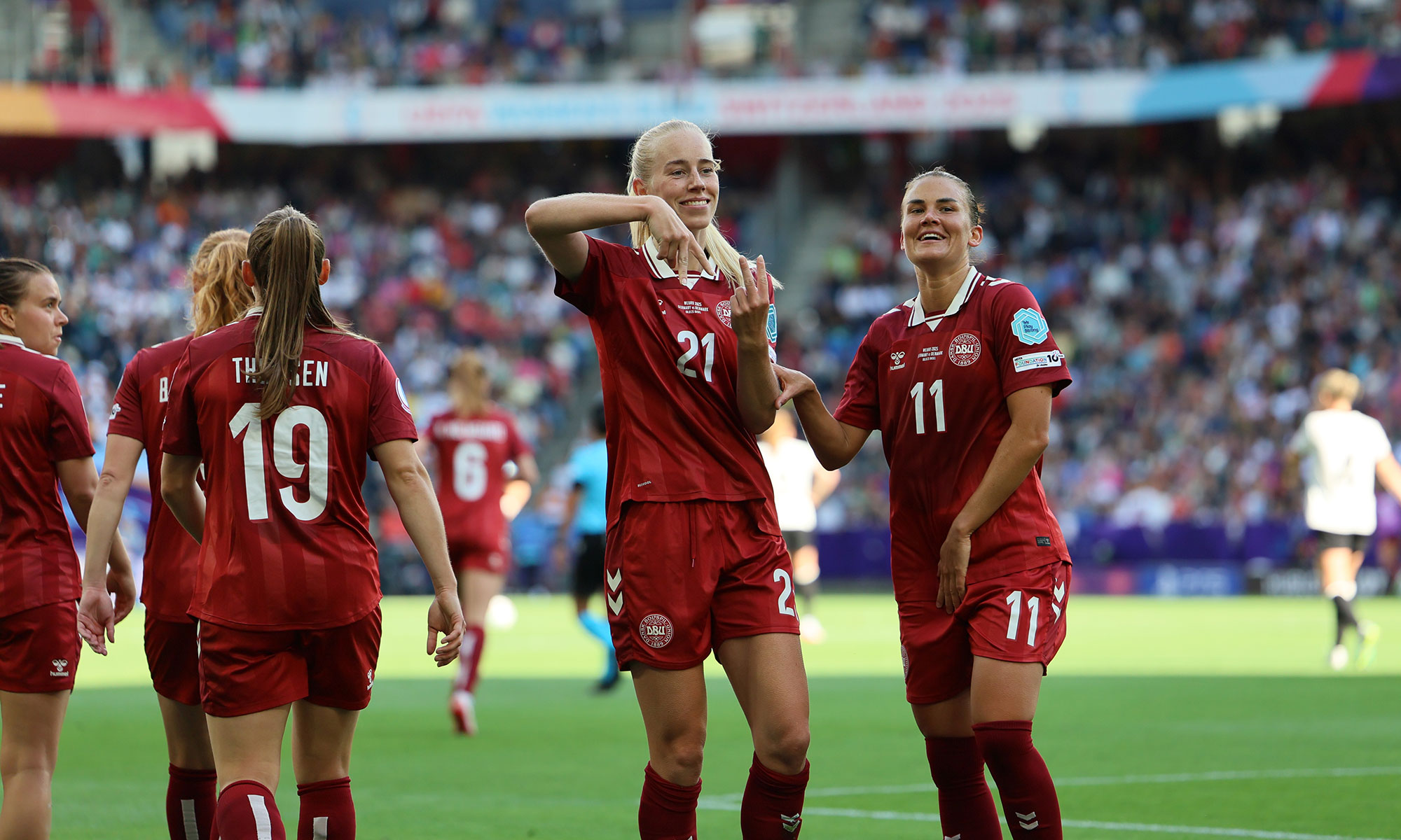 Deutschland gegen Dänemark bei der Frauen-EM 2025
