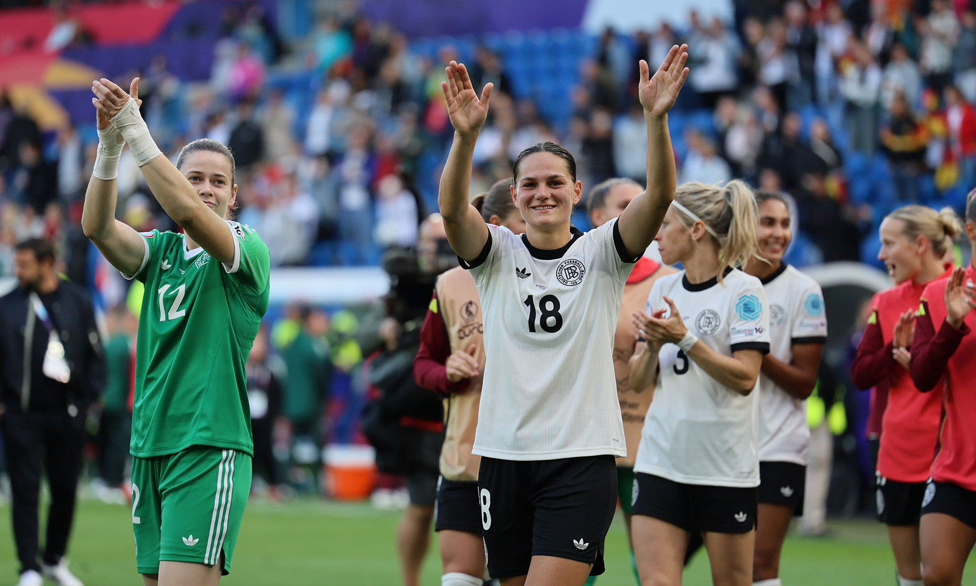 Deutschland gegen Dänemark bei der Frauen-EM 2025