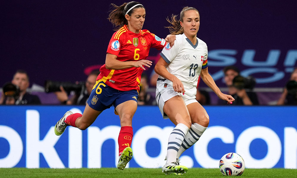 Spanien gegen die Schweiz im Viertelfinale der Frauen-EM 2025
