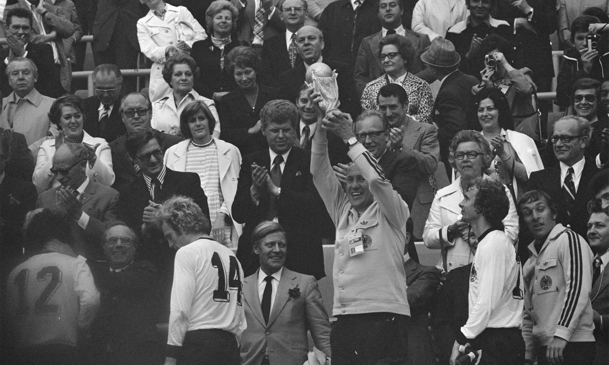 Trainer Helmut Schön nach dem WM-Finale 1974