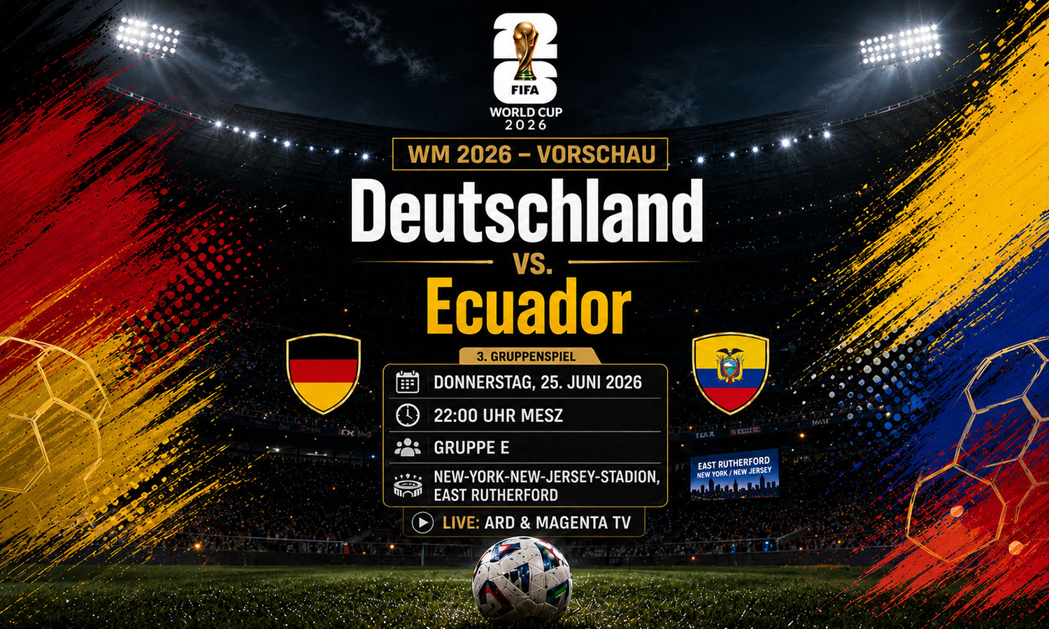 WM 2026 Vorschau: Deutschland gegen Ecuador